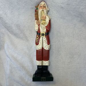 Wooden Santa Playing Trumpet 15.5" 1925 Mercuries Grandeur Noel USA Vtg 1994